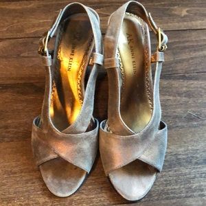 Gold. Bronze. Anne Klein heels